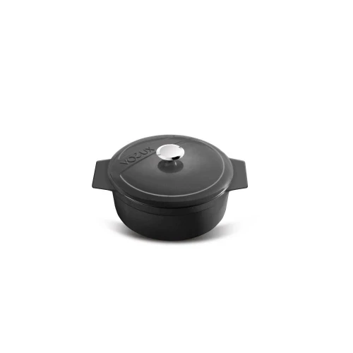 Voeux Kitchenware Elegance Siyah Döküm Mini Güveç 10 Cm