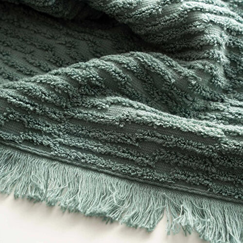 Green Black Anisa Yüz Havlusu Yeşil