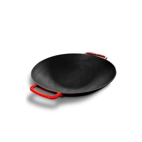 Voeux Kitchenware L'amour Kırmızı Döküm Wok Tava 28 Cm