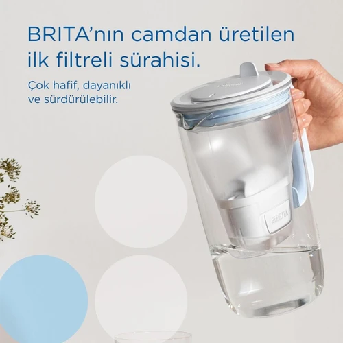 BRITA Maxtra Pro All-In-1 Filtreli Cam Su Arıtma Sürahisi – Açık Mavi (2,5 L)