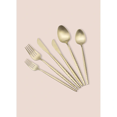 The Mia Shiny Çatal Kaşık Bıçak Takımı Mat Gold 36 Parça The Mia Shiny Çatal Kaşık Bıçak Takımı Mat Gold 36 Parça