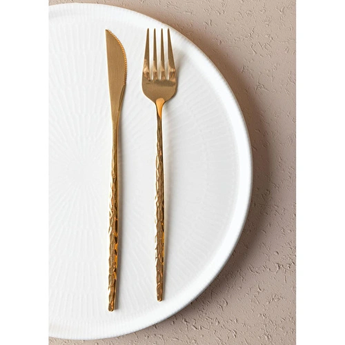 The Mia Shiny Çatal Kaşık Bıçak Takımı Gold 36 Parça