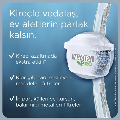 BRITA Maxtra Pro Kireç Uzmanı Su Arıtma Filtresi, 12'li