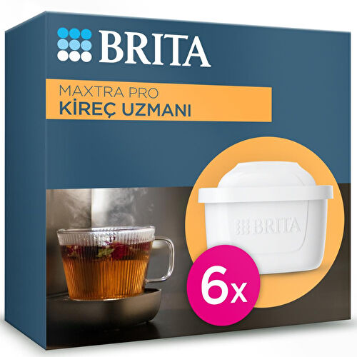 BRITA Maxtra Pro Kireç Uzmanı Yedek Su Arıtma Filtresi, 6’lı