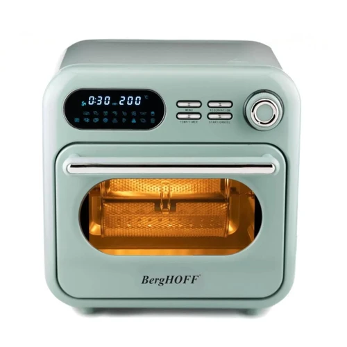 Berghoff Gem Retro 18 L Air Fryer & Fırın – 1400 W, 18 Program, Low-E Çift Cam | Mint Yeşil