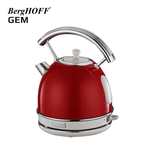 Berghoff Gem Retro 1.7 Litre Kırmızı Yuvarlak Su Isıtıcısı