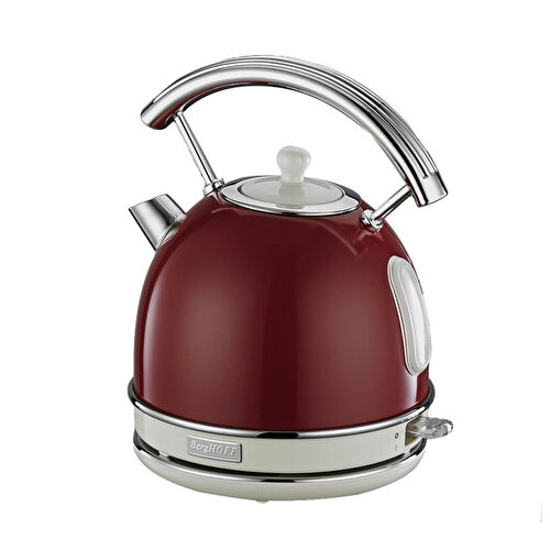 Berghoff Gem Retro 1,7 L Su Isıtıcı – 2200 W, Paslanmaz Çelik Gövde | Kırmızı