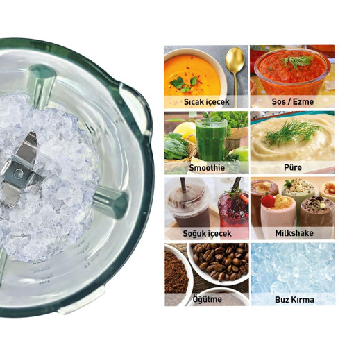 Berghoff Gem Retro 1500 W Masaüstü Blender – 1,5 L Cam Hazne, Titanyum Bıçak, Bakır AC Motor | Krem