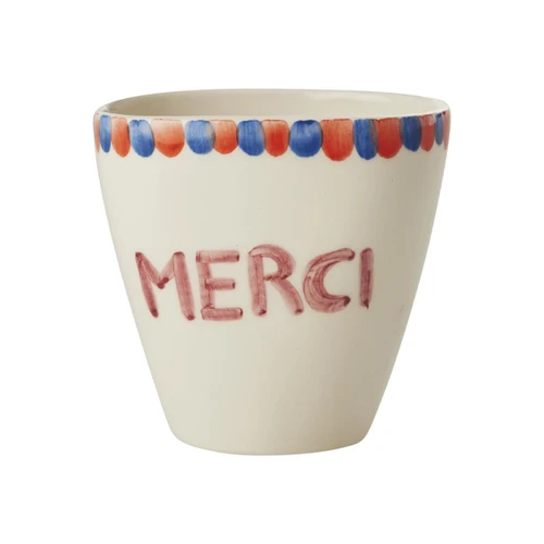 Rice El Yapımı Oval Seramik Kupa - Merci