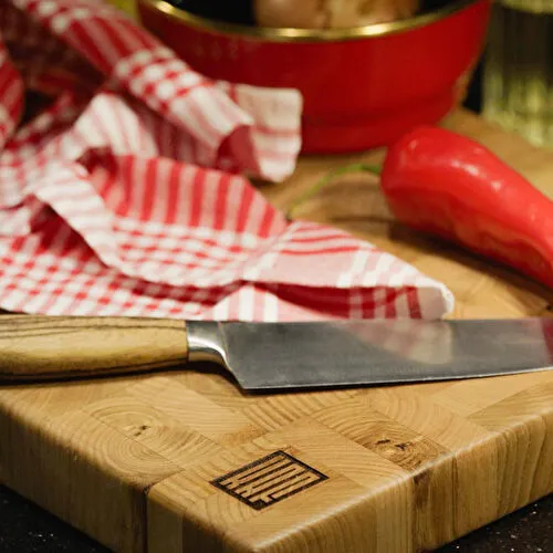 Kaf Ahşap Kesme Tahtası Kestane (End Grain) - M