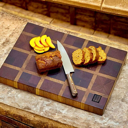 Kaf Ahşap Kesme Tahtası Sapelli (End Grain) - L