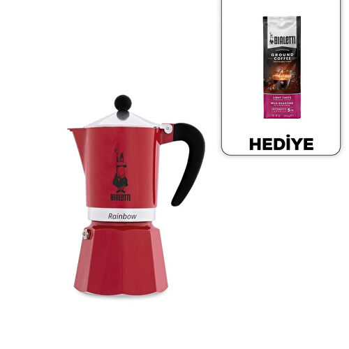 Bialetti Rainbow Kırmızı Mokapot (3 Cup)
