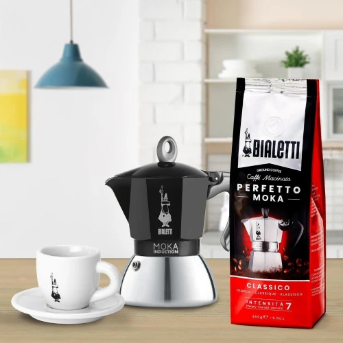 Bialetti İndüksiyon Mokapot Siyah (6 Cup)