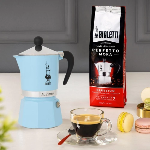 Bialetti Rainbow Mavi Mokapot (3 Cup)