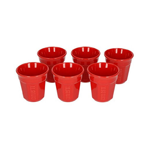 Bialetti 6 (adet) Kırmızı Espresso Fincan Set