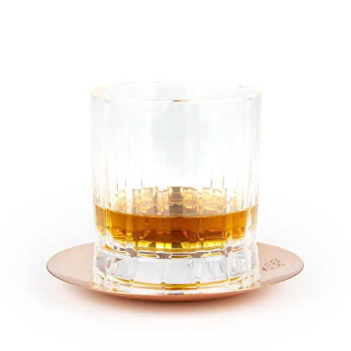 Coho Objet Coho Patron Dövme Bakır Whiskey Keyf & Bakır Bardak Altlık& Whiskey Bardak Seti