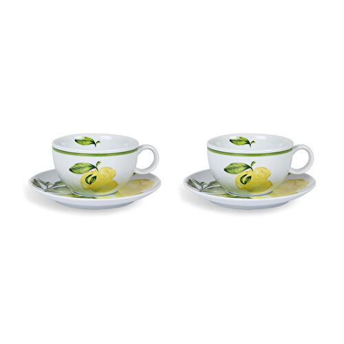 Fern&Co Citrus Collection Porselen 2 Li Çay Fincan Seti /hediye Kutulu