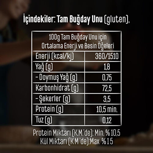 Tellioğlu Tam Buğday Unu 1 Kg