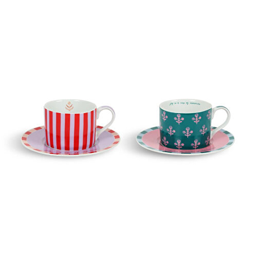 Fern&Co Joy Collection 2 Li Çay Fincanı Set / Hediye Kutulu