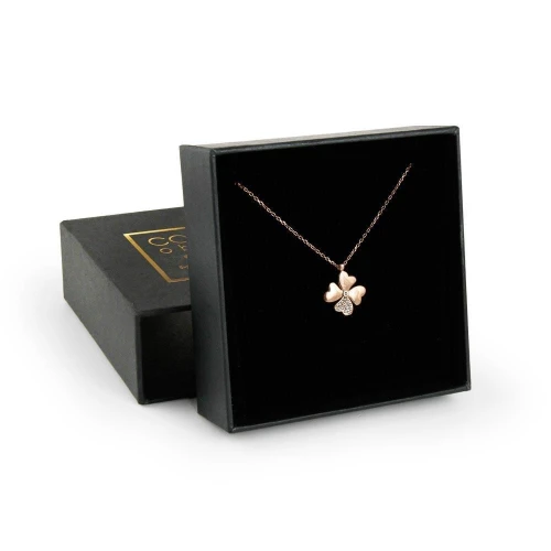 Coho Objet Coho Silver Four-leaf Clover El Yapımı Gümüş Yonca Kolye