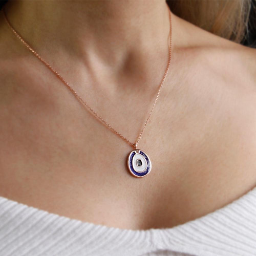 Coho Objet Coho Silver Celestia&astra Eye El Yapımı Gümüş Nazar&kalp Kolye Seti
