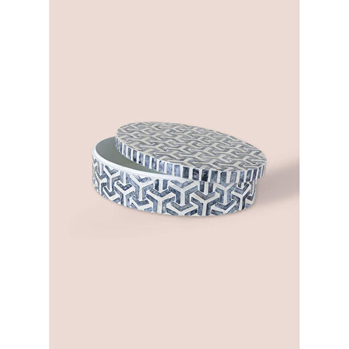 The Mia Sedef Yuvarlak Kutu 30x23x8 Cm Tlc0090