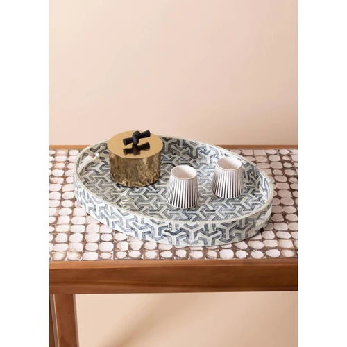 The Mia Sedef Oval Tepsi 45x33x6cm Tlc0095