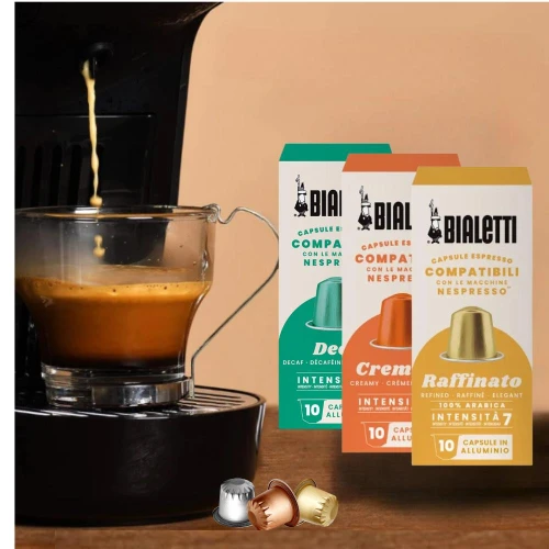 Bialetti Nespresso Uyumlu Kapsül Kahve Decaffeinato Cremoso Raffinato 60 Adet