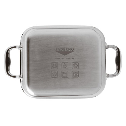 Paderno Çelik Dikdörtgen Mini Sunum Tenceresi 12 X 10 Cm