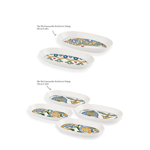 The Mia Limoncello Oval Servis Takımı 6 Parça