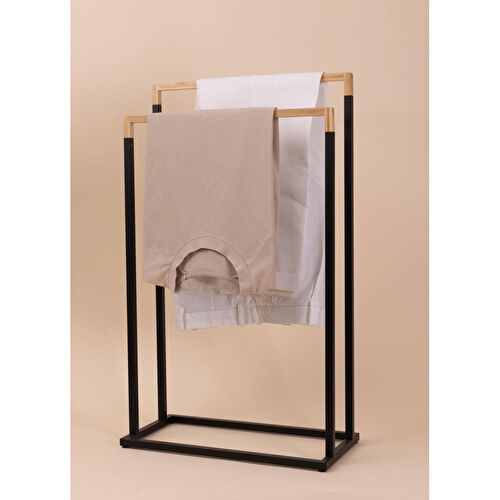 The Mia Metal Havlu Askılığı Siyah Glv0762