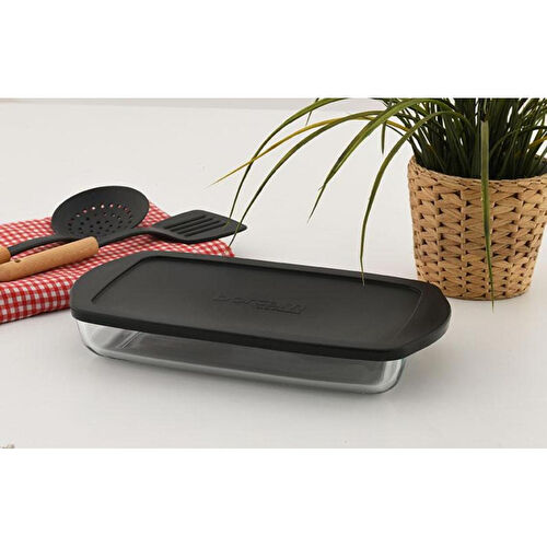 Paşabahçe 59006 Dikdörten Siyah Kapaklı Borcam 1950cc 1 Adet