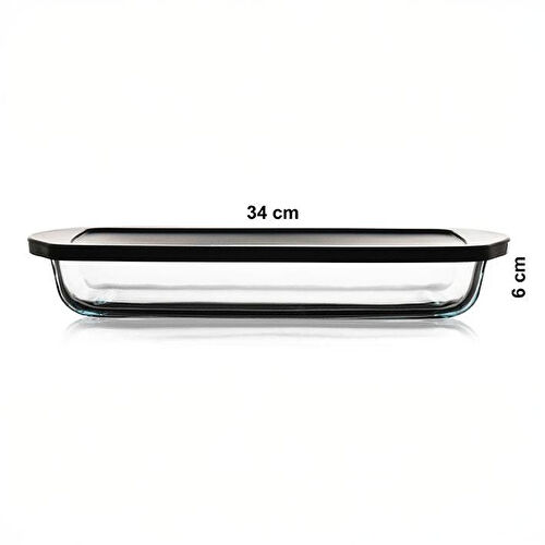 Paşabahçe 59006 Dikdörten Siyah Kapaklı Borcam 1950cc 1 Adet