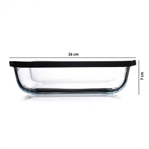 Paşabahçe 59034 Siyah Kapaklı Borcam 2000cc Kare 1 Adet