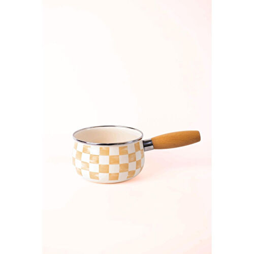 Emaylab Beige Emaye Tava 16cm (1,3 Litre)