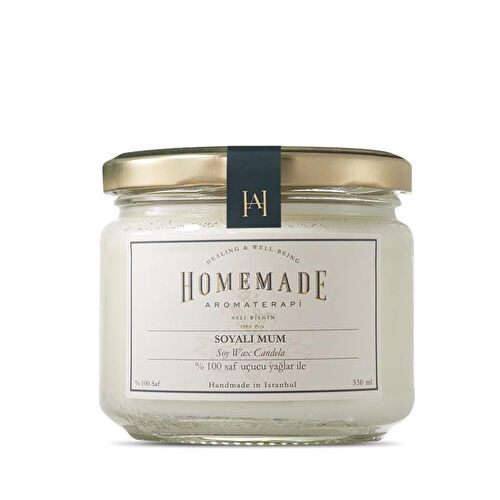 Homemade Aromaterapi Limonotu Soyalı Mum - Büyük - 330 Ml