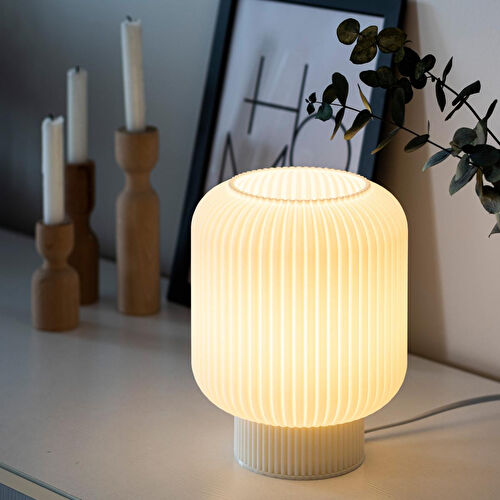 Soli Workshop Helios Kısa Masa Lambası - Beyaz