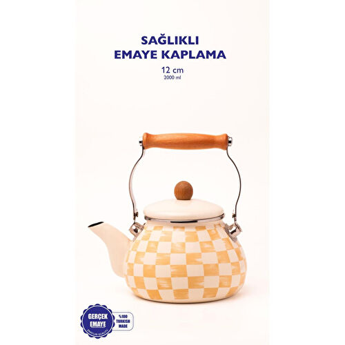 Emaylab Beige Emaye Kettle