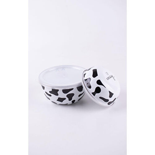 Emaylab Mötilda Emaye İnek Desenli Kase Seti 12-14 (yemek Taşimaya Uygun- Ocağa Koyulabi̇li̇r)