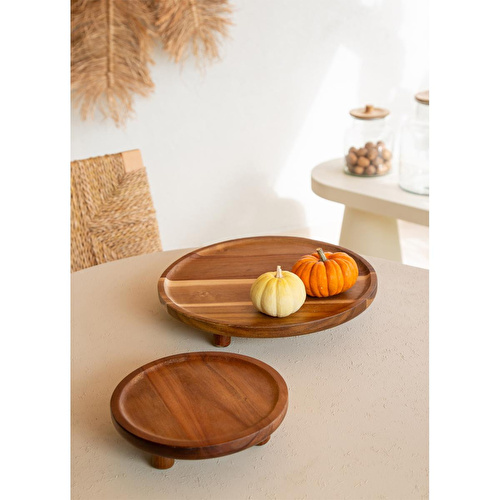 The Mia Natura Akasya Ayaklı Servis 32 Cm