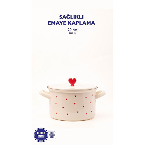 Emaylab Cupid 20 Cm Emaye Tencere (3 Li̇tre)