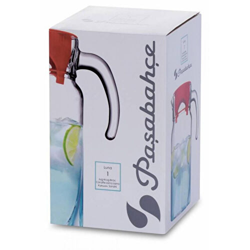 Paşabahçe Luna Kırmızı Kapaklı 1750 Cc Sürahi 43544