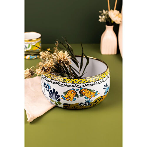 Emaylab Selge Dekoratif Emaye Salata Kasesi, Sunum Kasesi