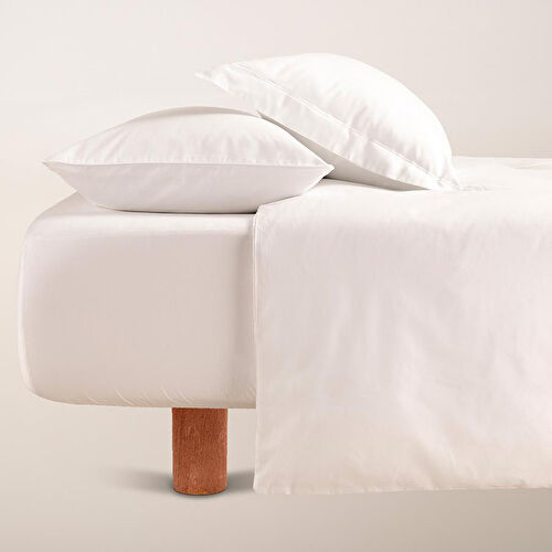 Penelope %100 Pamuk Saten Nevresim Seti 240x220 Cm Beyaz - Lia Serisi