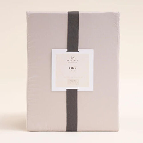 Penelope %100 Pamuk Saten Lastikli Çarşaf Seti 100x200 Cm Gri - Lia Serisi