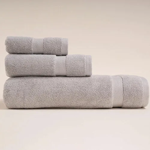 Penelope %100 Pamuk Havlu 50x90 Cm Gri - Noa Serisi