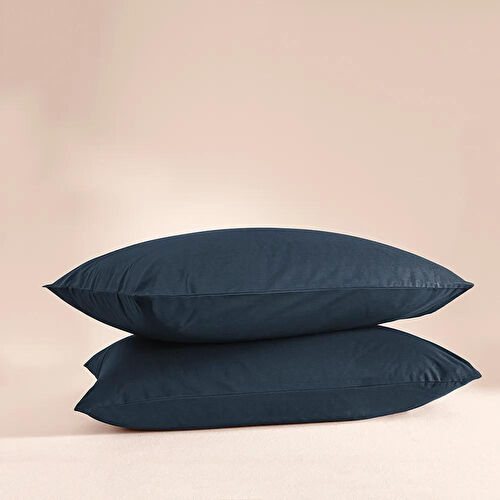 Penelope %100 Pamuk Percale 2'li Yastık Kılıfı Lacivert - Pure Serisi