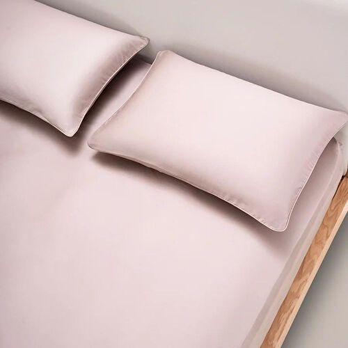 Penelope %100 Pamuk Saten Lastikli Çarşaf Seti 180x200 Cm Taş - Lia Serisi