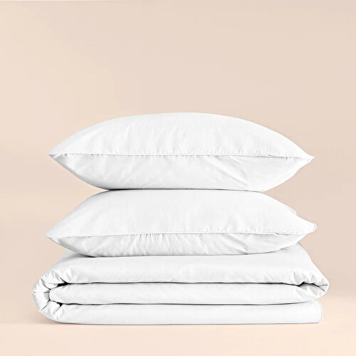 Penelope %100 Pamuk Percale Nevresim Seti 240x220 Cm Beyaz - Pure Serisi