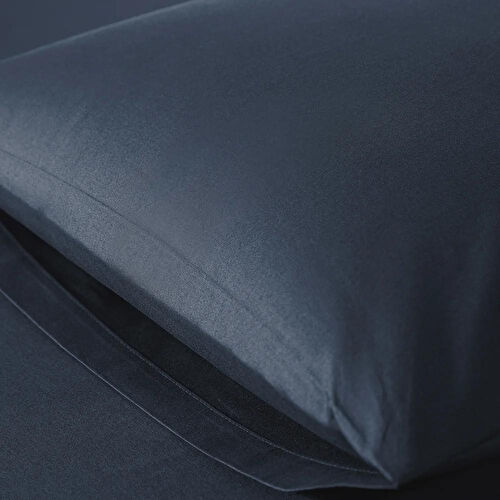 Penelope %100 Pamuk Percale Lastikli Çarşaf 180x200 Cm Lacivert - Pure Serisi